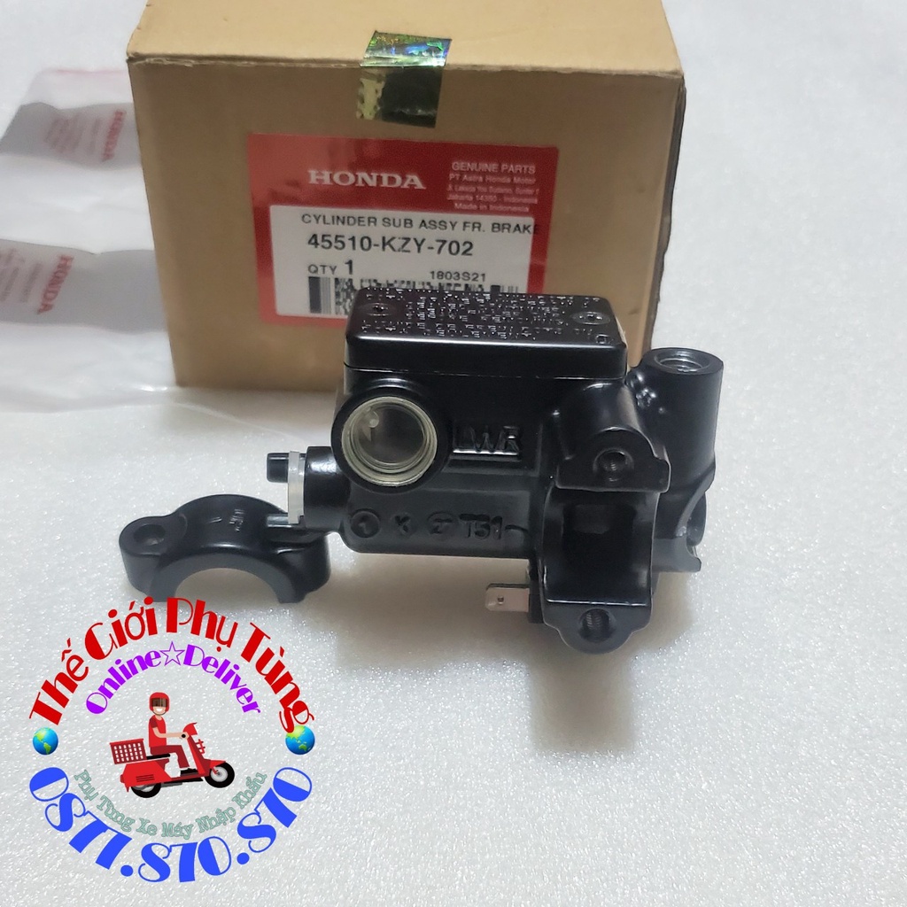 Cùm dầu tay thắng trước Sonic 150 Zin Honda - 45510-KZY-702