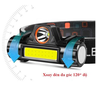 Đèn Đội Đầu Mini Siêu Sáng, Đèn Pin Đội Đầu Mini Có Sẵn Pin Và Dây Sạc