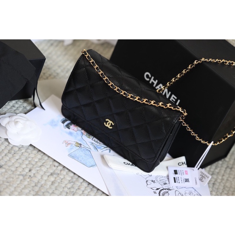 Túi CHA N E L woc da hạt fullbox