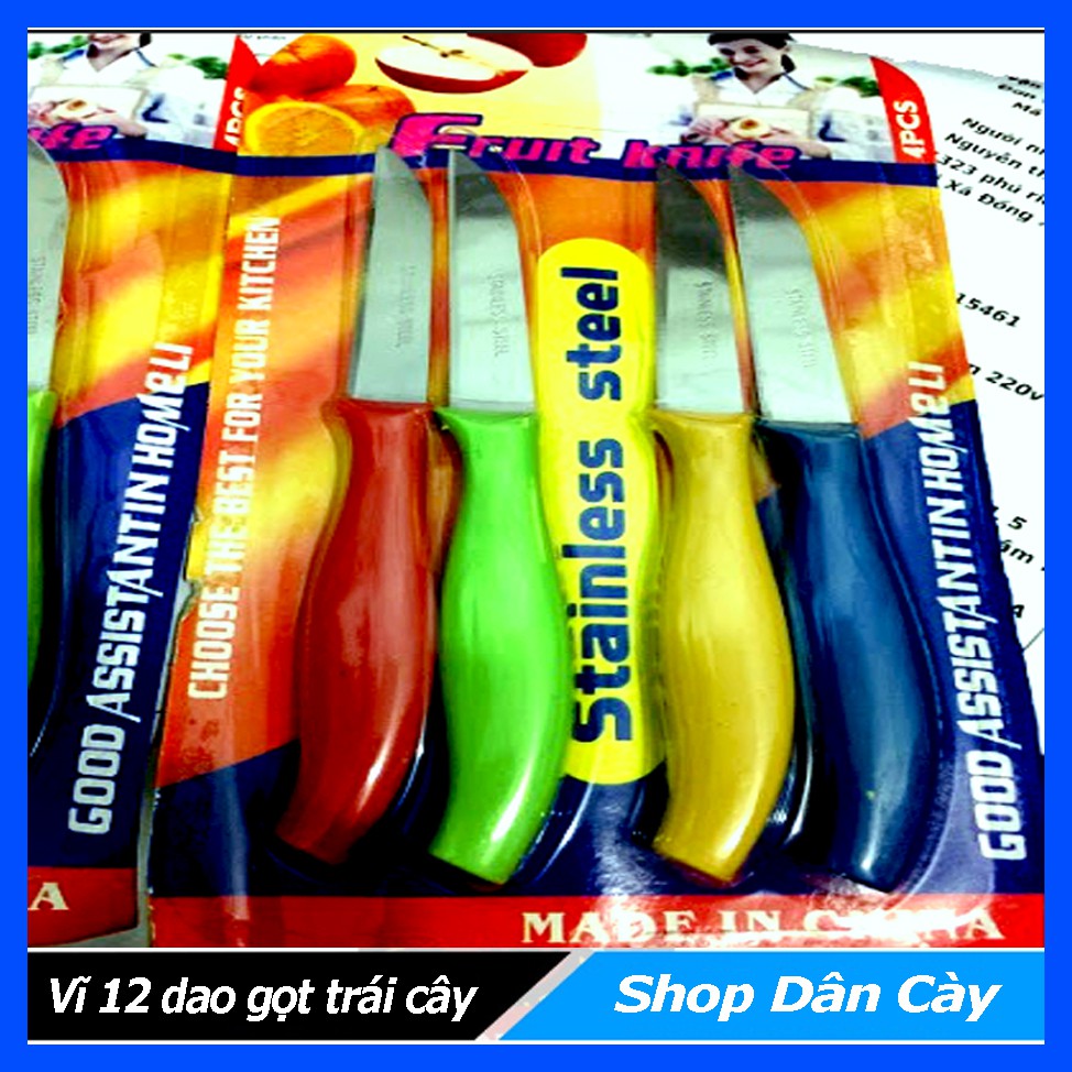 COMBO 2  -- Vĩ 4 Dao Gọt Trái Cây Dao Cắt Tỉa
