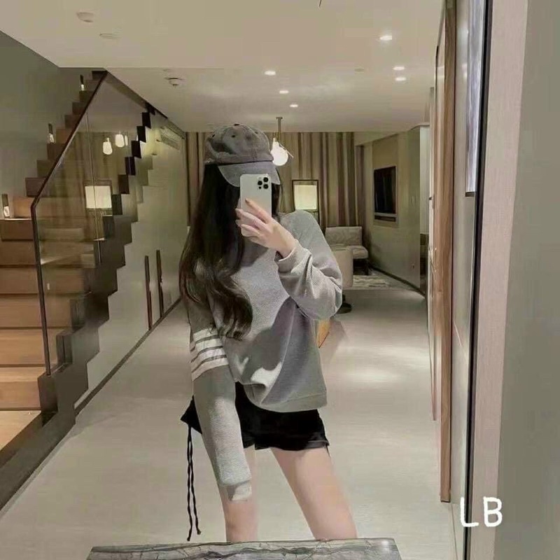 Áo sweater nỉ dài tay nữ Thom, áo nỉ form rộng siêu đẹp mịn không xù  ( kèm ảnh thật ) | BigBuy360 - bigbuy360.vn