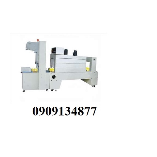 máy cắt dán màng co lốc nước suối, nước ngọt bán tự động, máy cắt dán và rút màng co PE BZJ-5038B (khí nén)+BSE5040A