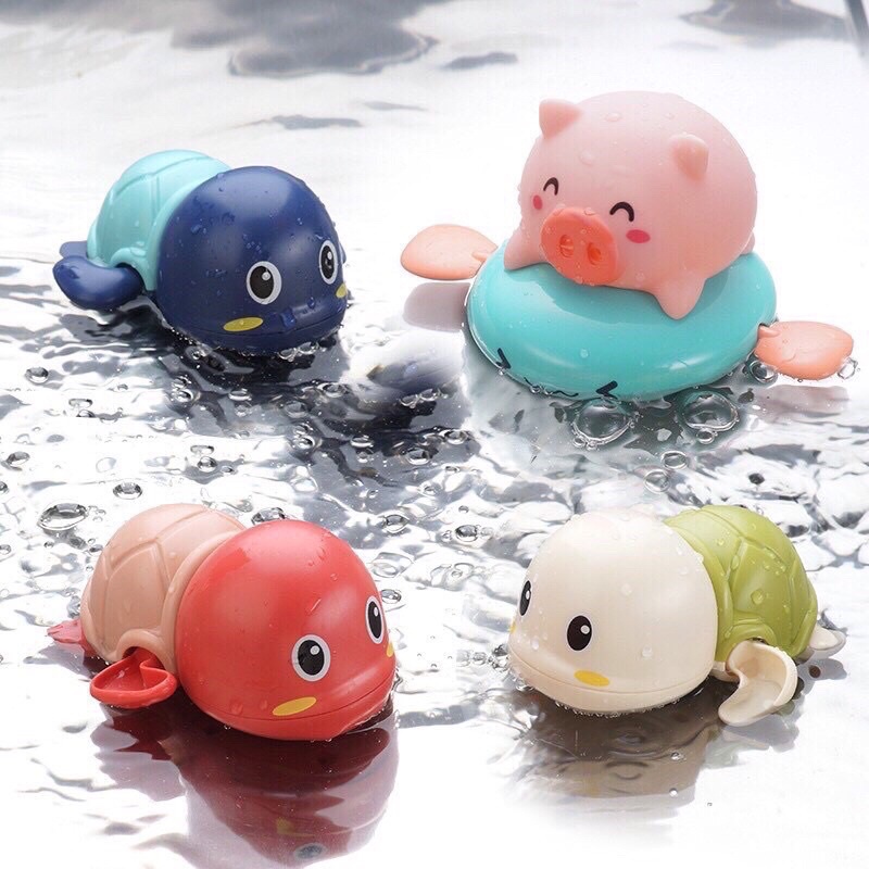 Thú Bơi Nhà Tắm Vặn Cót Phun Nước Ngộ Nghĩnh