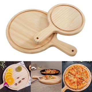 Khay gỗ hình tròn đựng pizza tiện lợi