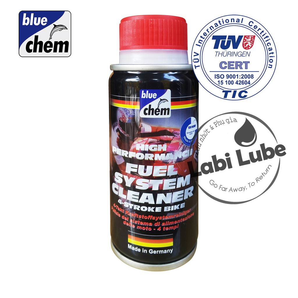 Phụ Gia Bluechem Fuel Sysem Cleaner, Chai 50ml, Đổ Vào Xăng Giúp Vệ Sinh Hệ Thống Kim Phun, Buồng Đốt Xe Máy, SX Tại Đức