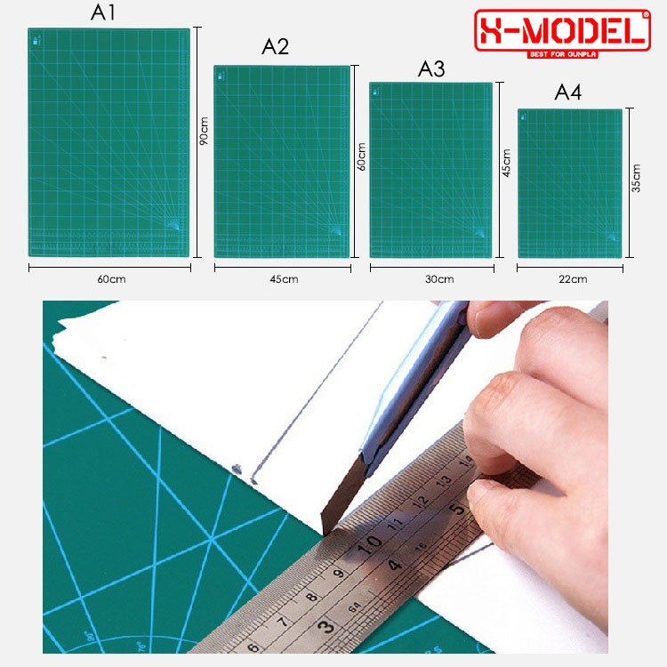 Bảng cắt dụng cụ lắp ráp mô hình Gundam Bandai X-MODEL Size A5, A4, A3,A2,A1 chất liệu cao cấp
