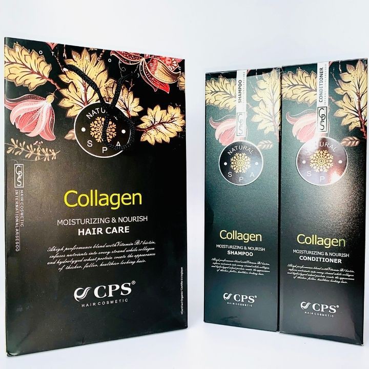 Cặp dầu gội dầu xả Collagen CPS Natural Spa 1000ml CHÍNH HÃNG phục hồi tóc mềm mượt GX16