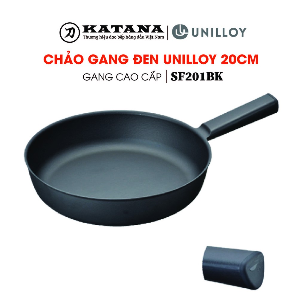 Unilloy - Chảo gang màu đen - 20cm