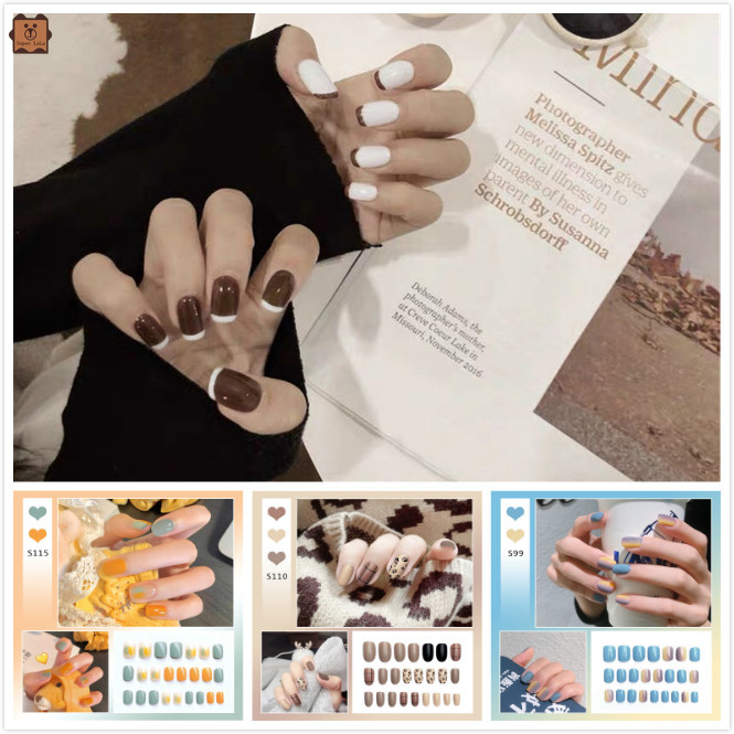 Bộ 24 Chiếc Móng Tay Giả Thanh Lịch Có Thể Đep Lắp Dễ Dàng Thông Dụng Dành Cho Nữ