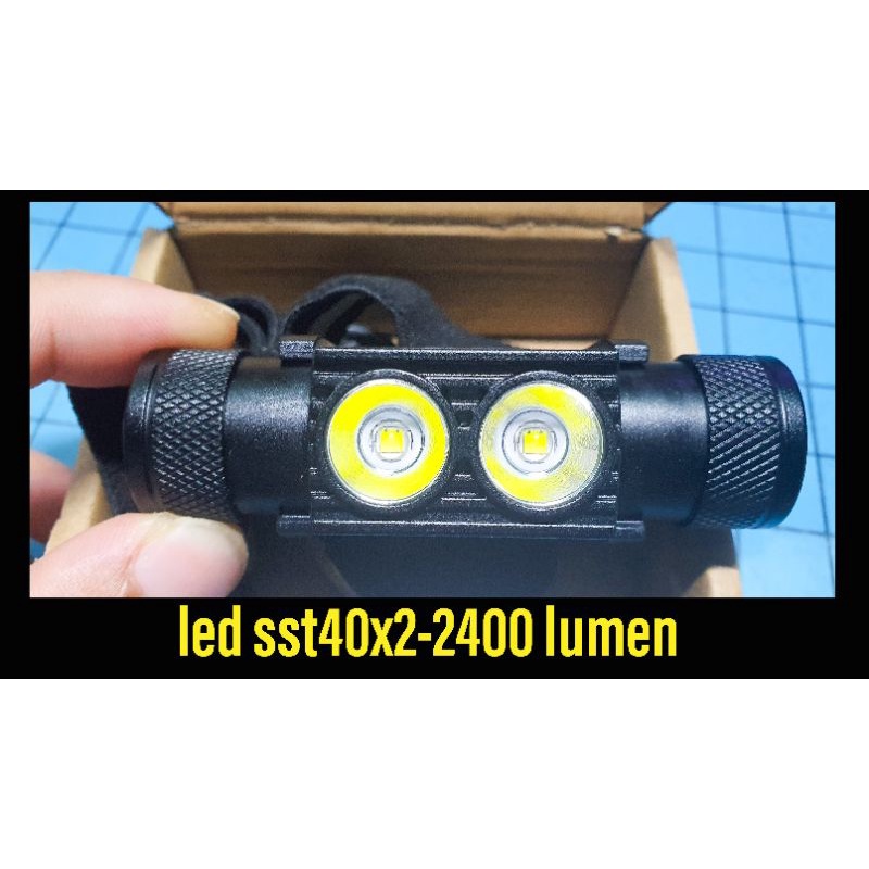 Đèn pin đội đầu ,đeo trán nhỏ nhẹ có độ sáng mạnh với chip led /sst40 hợp kim nhôm