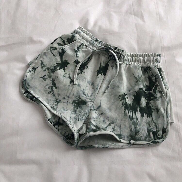 Quần Short Loang Nữ Ống Rộng 🦋 Quần Đùi Nữ Dây Rút Túi Trước 4 Màu 🦋