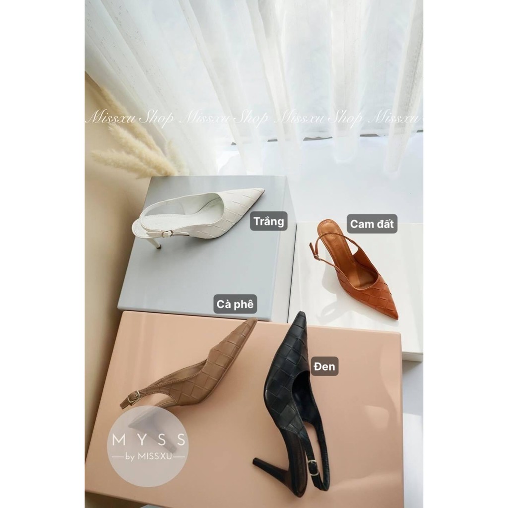 Giày cao gót nữ vân ô 7cm thời trang MYSS - CG178