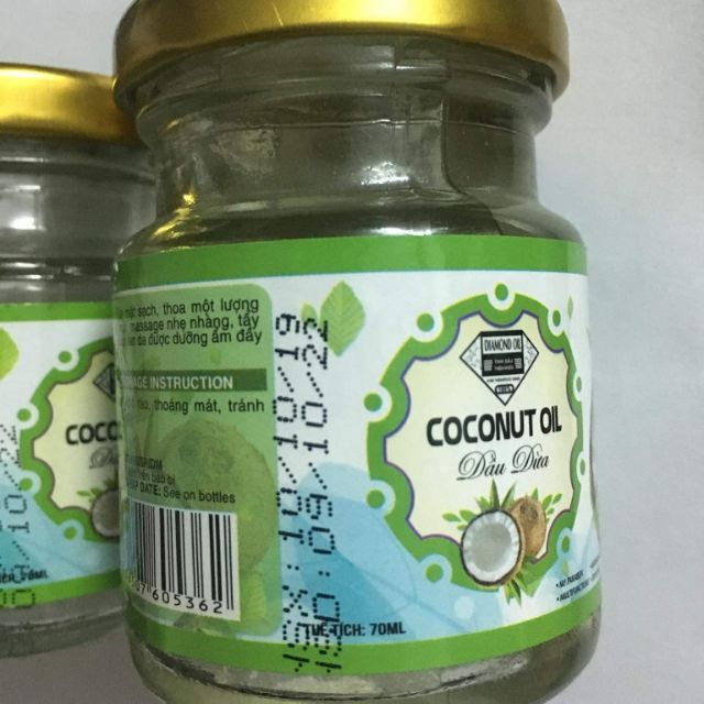 Tinh dầu dừa nguyên chất Diamond oil 70ml dạng hũ