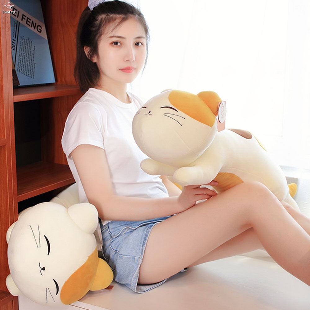 Gối Ôm Nhồi Bông Mềm Mại Hình Mèo Dễ Thương 40/50/60cm