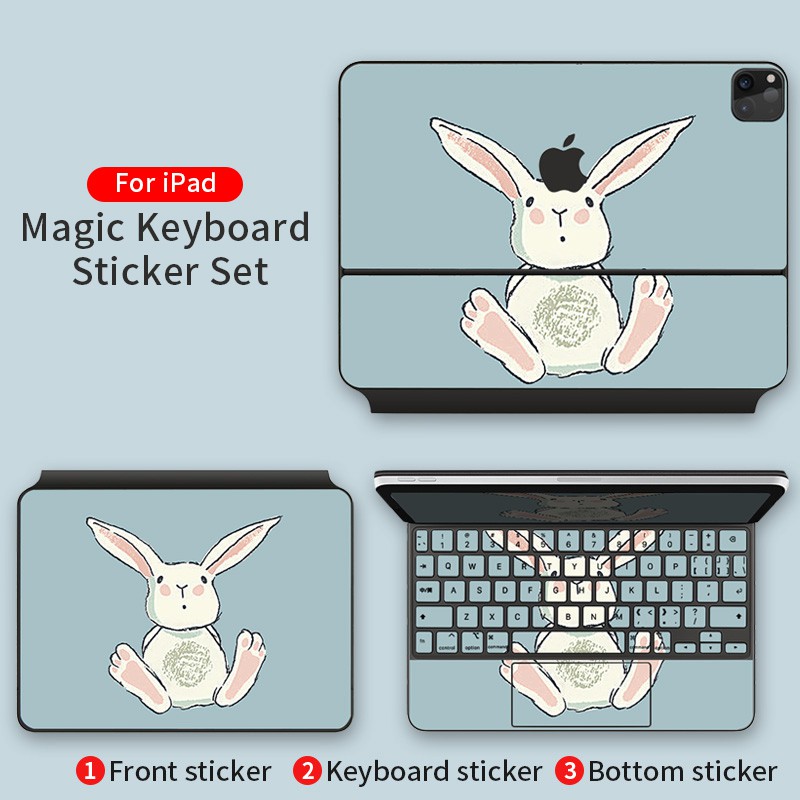 Suitable For Magic Keyboard Skin Sticker 2022 IPad Pro4 11 inch ipad pro 6 12.9 ipad air 4/5 10.9 Tablet sticker full Decal Cute Cartoon Protective Keyboard Cover Film 2022/2021 new