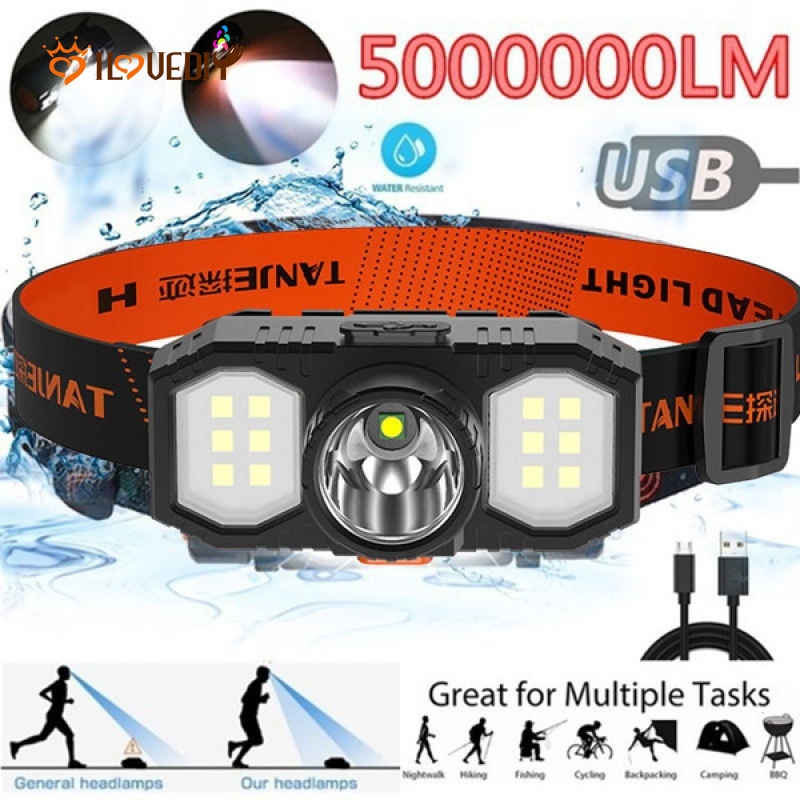 Đèn pin đeo đầu 3 chế độ LED siêu sáng dùng cho các hoạt động ngoài trời