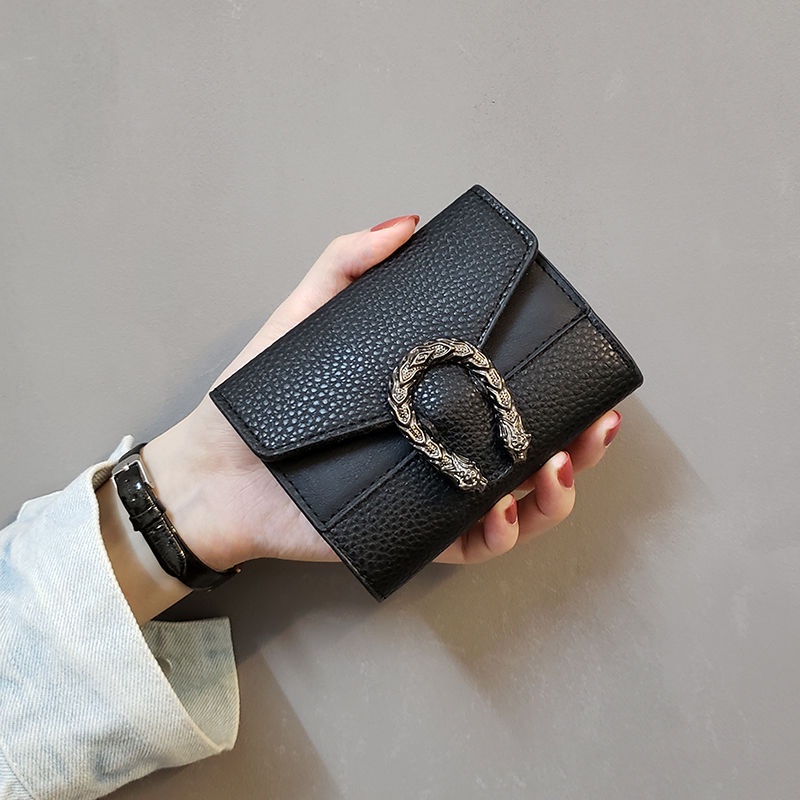 Wallete Ví thời trang nữ 2022 Âu Mỹ màu trơn nhỏ gọn