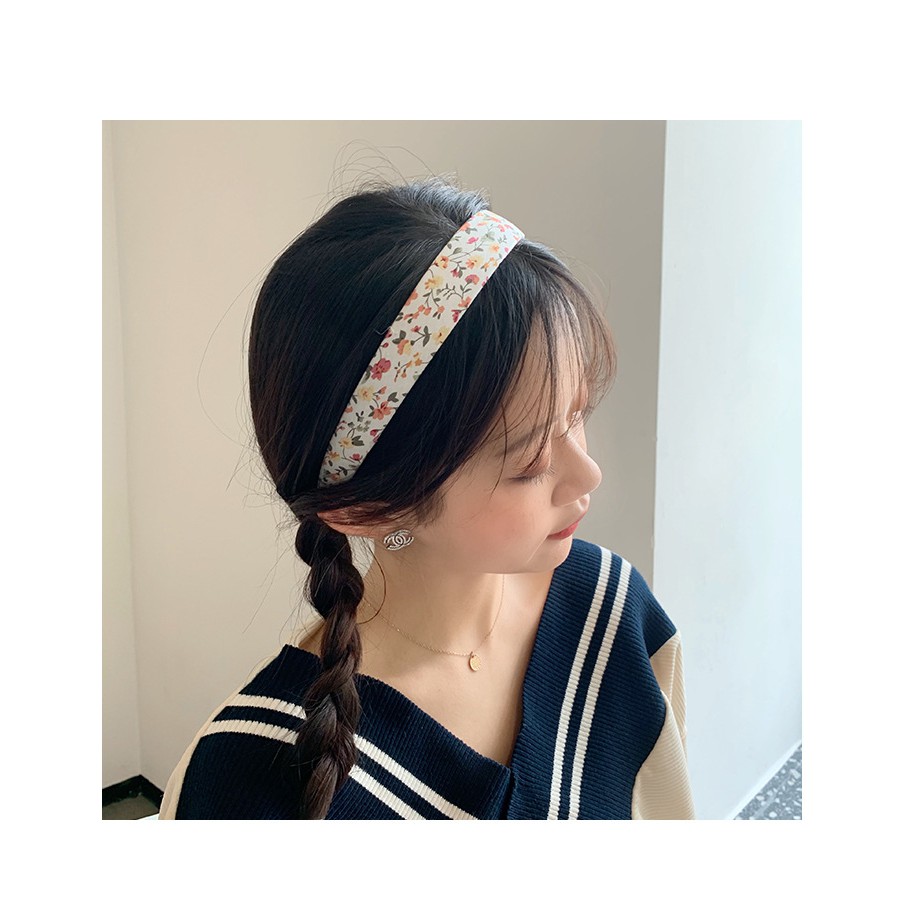 &lt;Stock&gt; 3 pieces/set of fashionable Korean style headbands, solid color flower pattern plaid headband, ladies hair accessories giftsHair band hairpin.