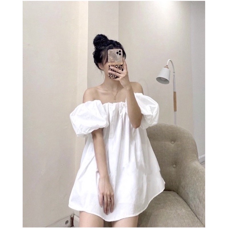 Áo Trễ Vai Hot Nhiều Màu Chất Đẹp Tay Phồng Dáng Rộng Xoè Ulzzang Kiểu Dáng Bánh Bèo Tiểu Thư