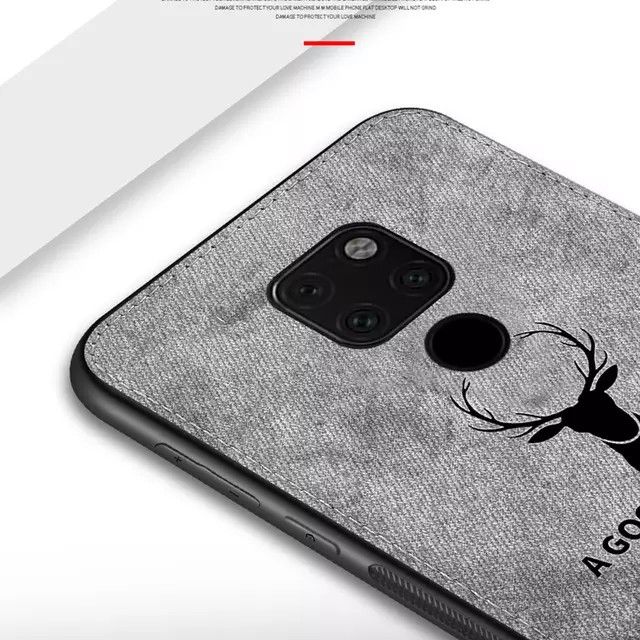 Ốp lưng Huawei Mate 20x chống sốc vải đầu hươu cao cấp