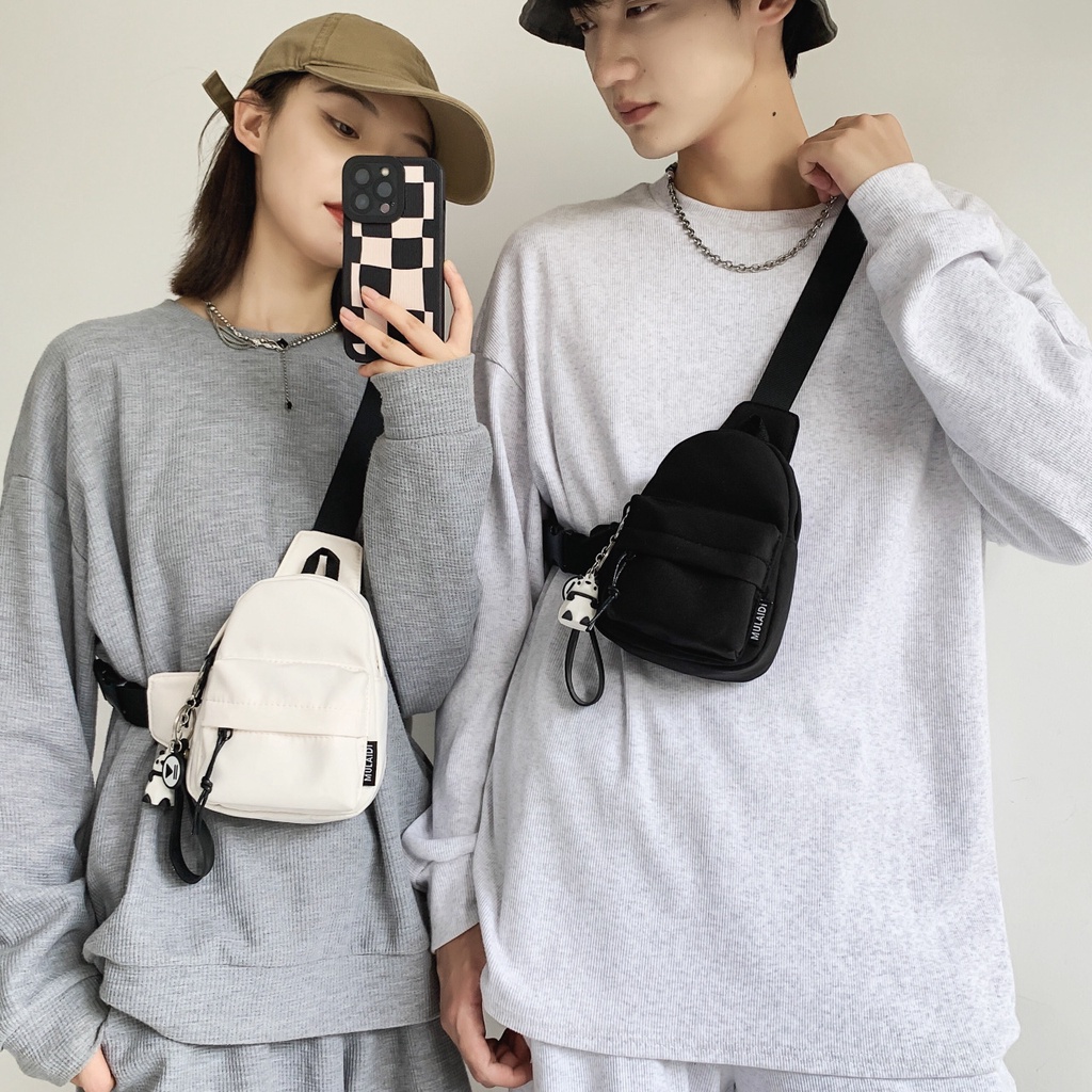 Túi Đeo Chéo Mini Bằng Nylon Thời Trang Hàn Quốc Cho Nam