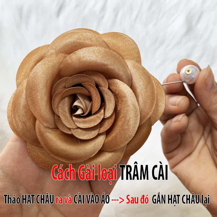 Tag Ghim Hoa Trà Voan Cài Áo Váy Handmade Màu Pastel Cao Cấp - Phụ Kiện Trang Trí Dành Cho Nữ CH006 CH003