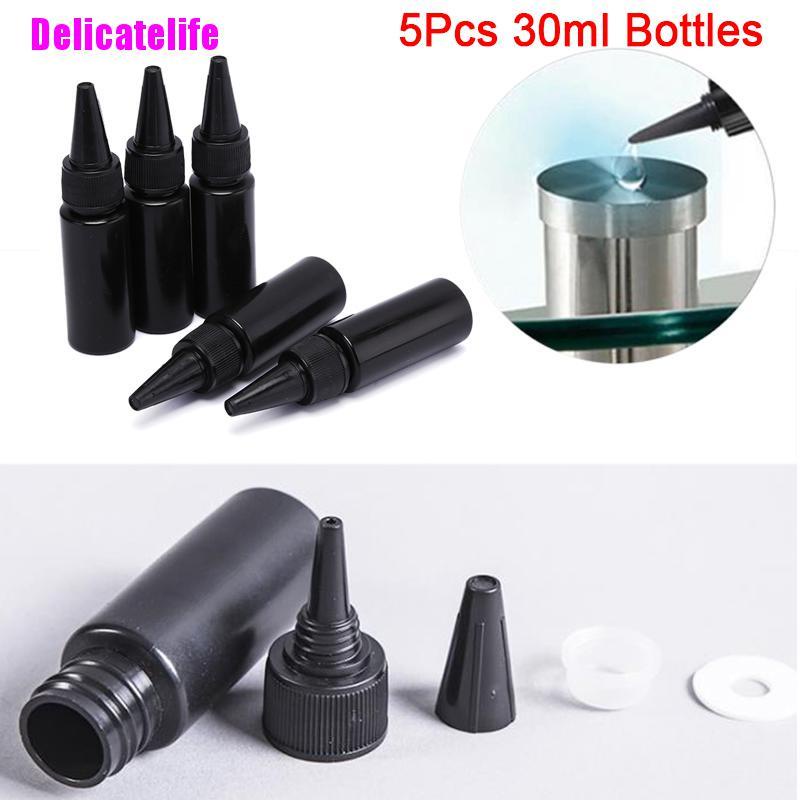 Set 5 chai rỗng 30ml bằng nhựa resin đựng dung dịch tiện dụng