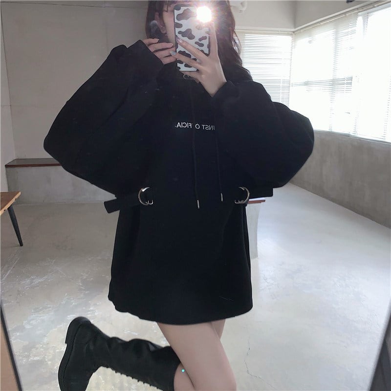 Áo váy nỉ kèm đai phom to dáng suông cực giấu dáng chất nỉ bông dày dặn giá siêu rẻ WK043D | BigBuy360 - bigbuy360.vn