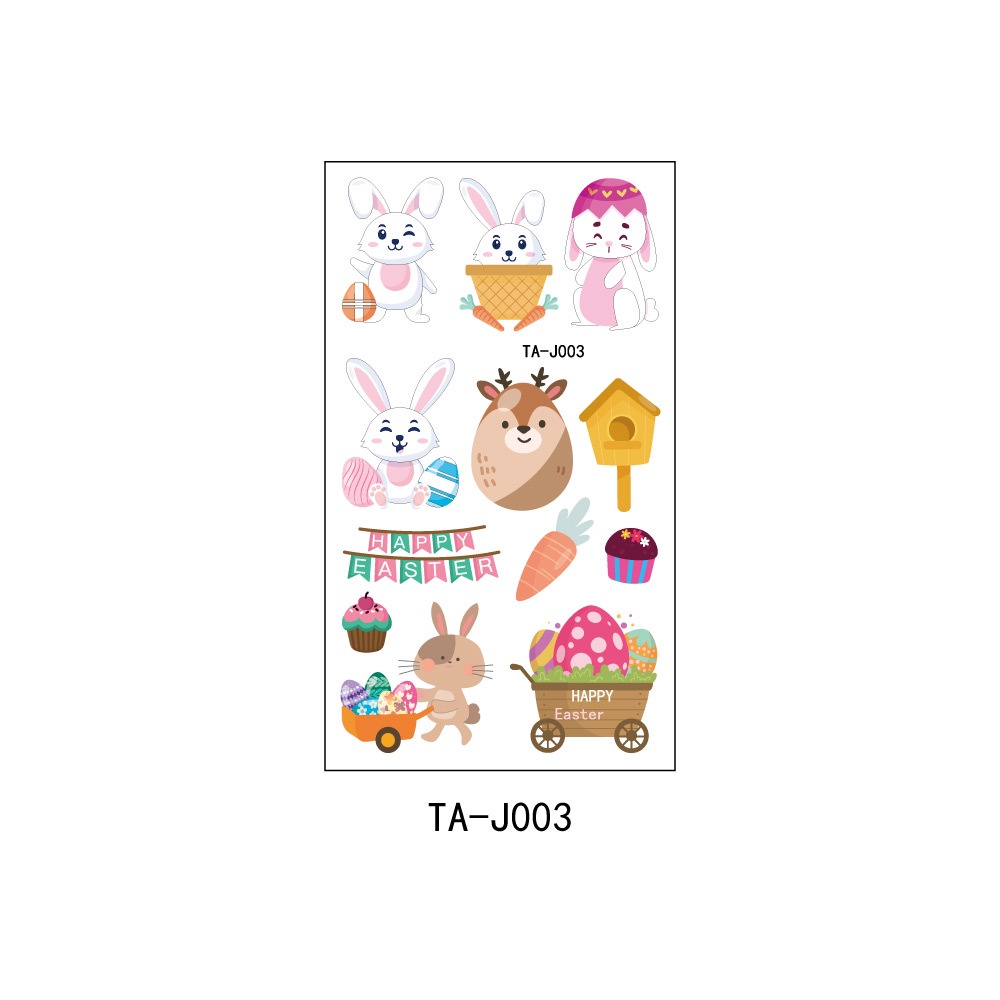 Hình Xăm Dán Tạm Thời Hình Thỏ Phục Sinh Dùng Một Lần