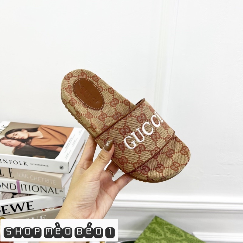 Dép gc quai ngang hoạ tiết fullbox