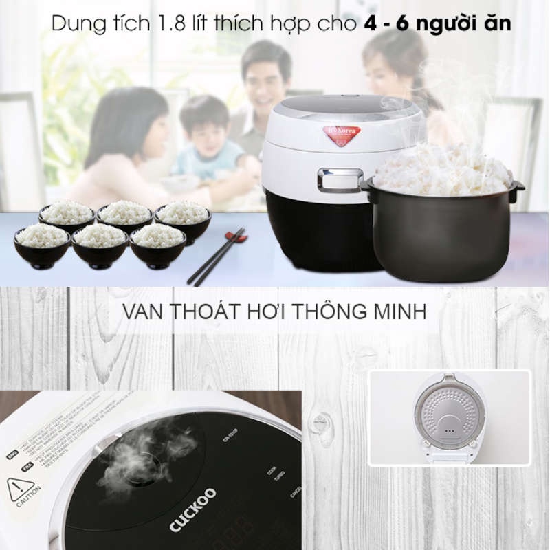 Nồi cơm điện tử Cuckoo dung tích 1.8 lít CR-1020F bảo hành chính hãng 12 tháng