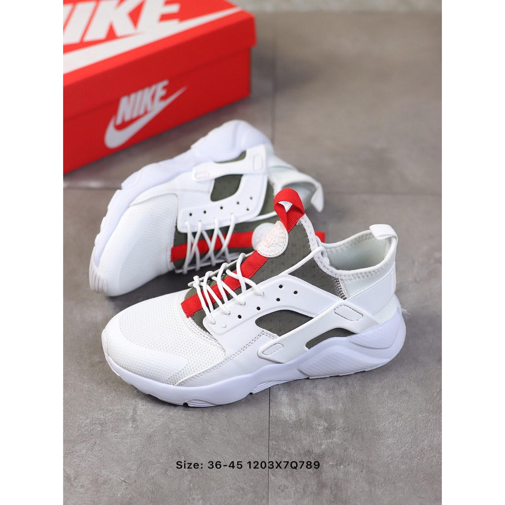 Giày Thể Thao Air Huarache Run Ultra New Generation Retro 4 Màu Trắng Đỏ