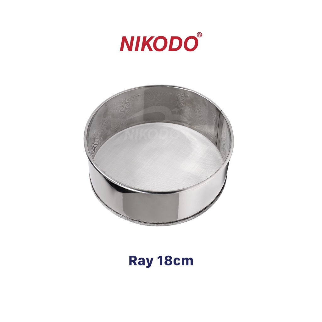 Rây inox 304 dày lọc yến, bột, trà, cháo ăn dặm cho bé, mắt lưới khít - Nikodo
