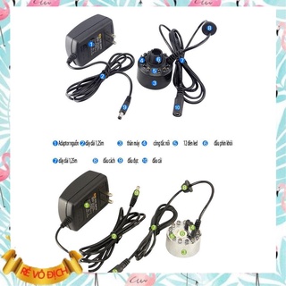 Máy phun sương tạo khói sương có đèn đổi màu dùng cho thác nước (đã có nguồn)