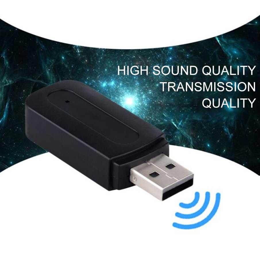 Bộ thu Bluetooth kết nối âm thanh và dây cáp âm thanh giắc cắm 3.5mm cổng USB cho xe hơi