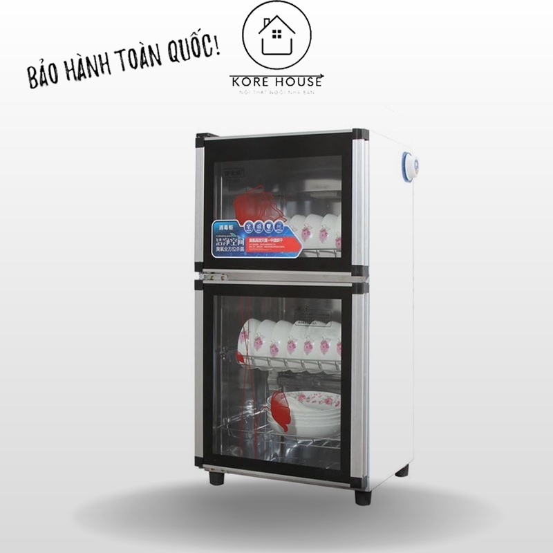 Tủ Sấy Bát Đĩa Gia Đình 98L 2 Ngăn Dành Cho Gia Đình, Tủ Khử Khuẩn Bằng Ozon Hồng Ngoại Sấy Khô Bát Đĩa Cực Nhanh