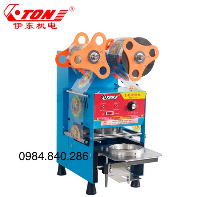 Máy dập nắp cốc, dán miệng ly trà sữa bán tự động ET-A9