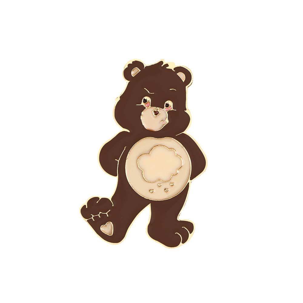 Ghim Cài Áo Hình Gấu Nâu Giận Dữ Dễ Thương