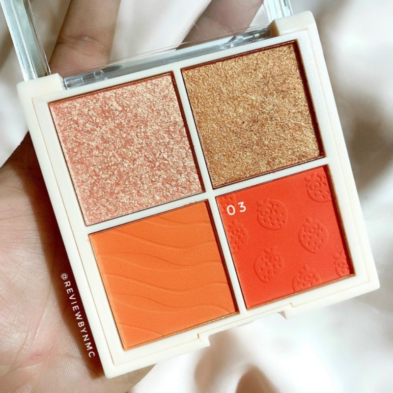 Phấn Sweeter Kiss Beauty 💋 Má Hồng & Bắt Sáng 4 Ô | BigBuy360 - bigbuy360.vn