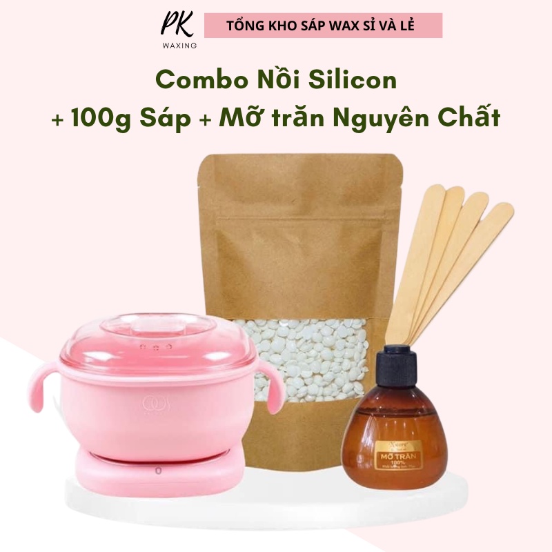 COMBO NỒI CHỐNG DÍNH SÁP WAX LÔNG MỠ TRĂN SIÊU TIẾT KIỆM
