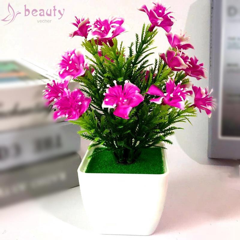 Artificial Bonsai Party Wedding Potted Craft Flower Plant Home Office Decoration Hotel Fake Simulated Mini 2019