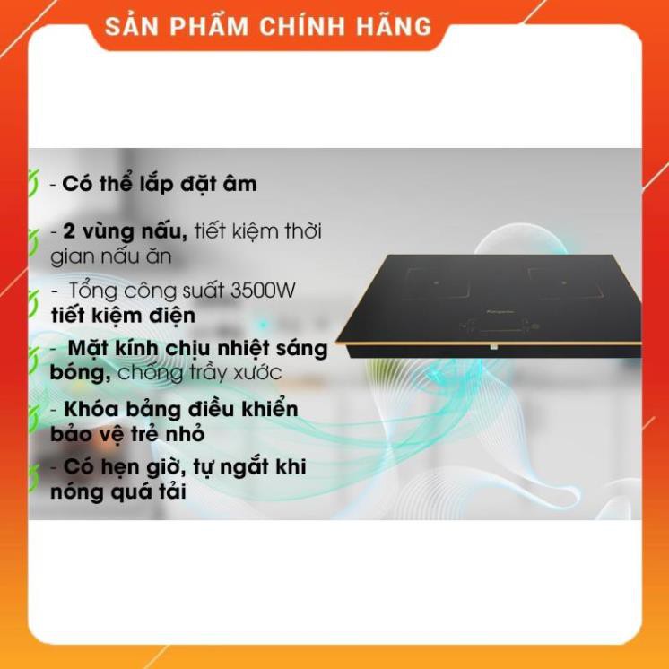 Bếp từ đôi Kangaroo KG438I ( Trưng bày đẹp 95 - 99%)