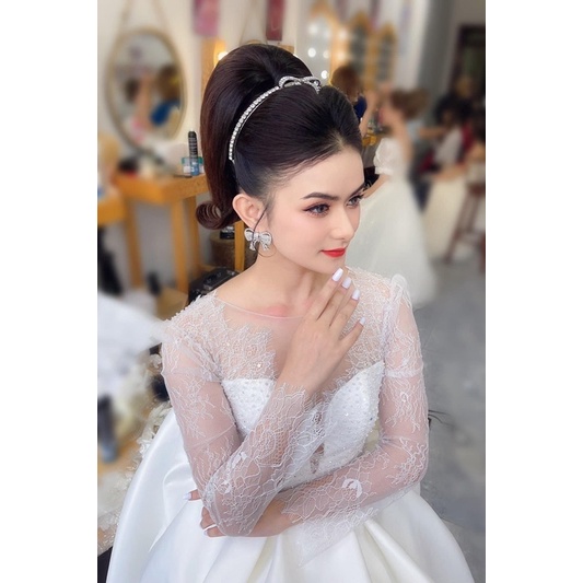 Đồ Cài Tóc Cô Dâu, Bờm Nơ Đá Cao Cấp