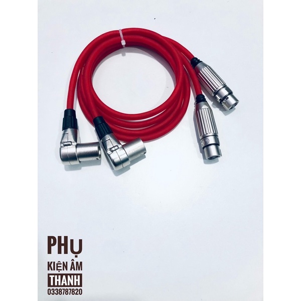 Dây tín hiệu âm thanh canon đực công-cái thẳng Dây italy ( cặp 1m )