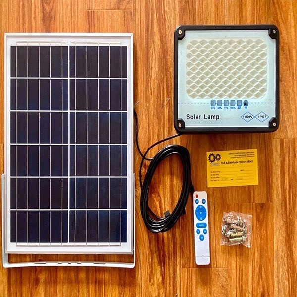 Đèn năng lượng mặt trời, đèn chống lóa Solar Lamp, khung nhôm 100W,200W,300W - Chính hãng, bảo hành 2 năm.