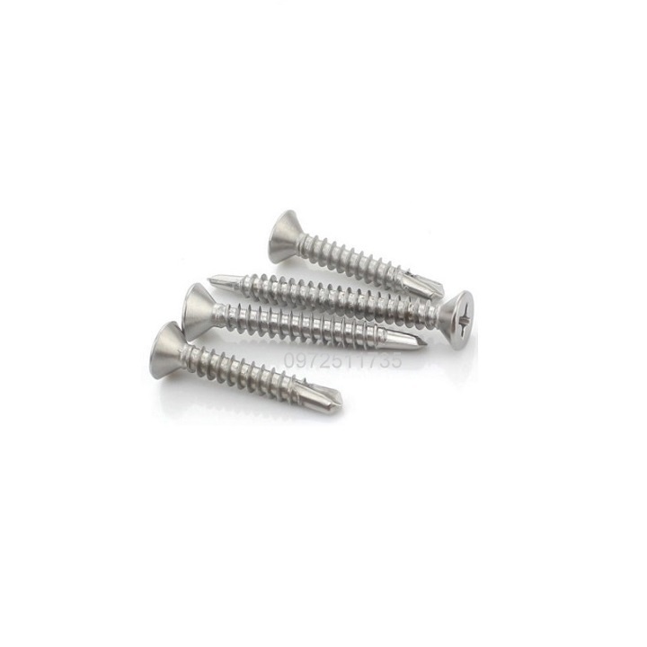 Vít tự khoan đầu bằng INOX M4 túi 100 con