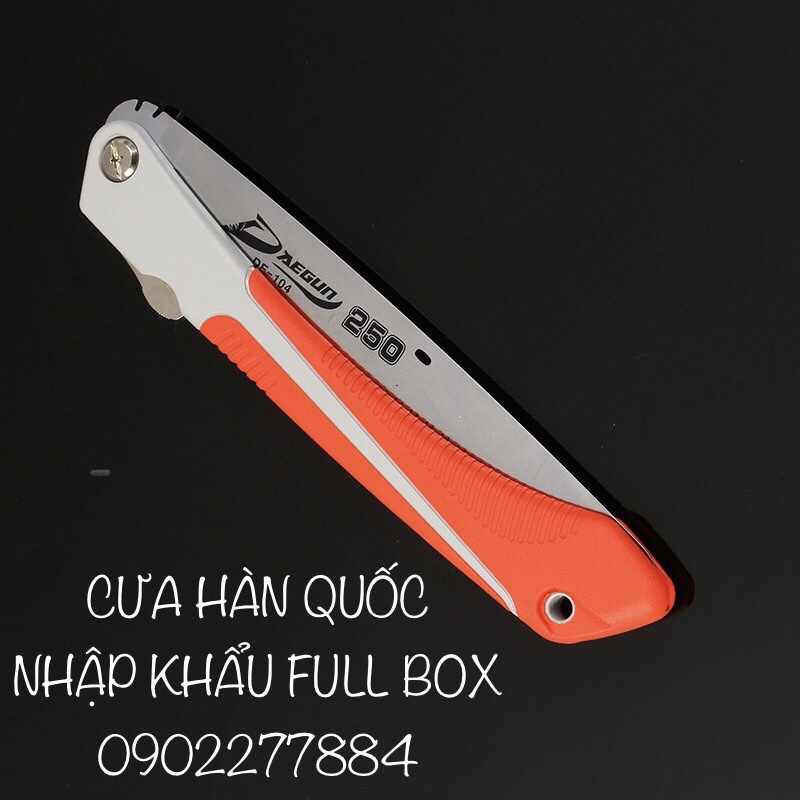 Cưa Cành, Cưa Hàn Quốc DAEGUN, cán xếp 210-250mm, gấp gọn thép cao cấp Made in Korea