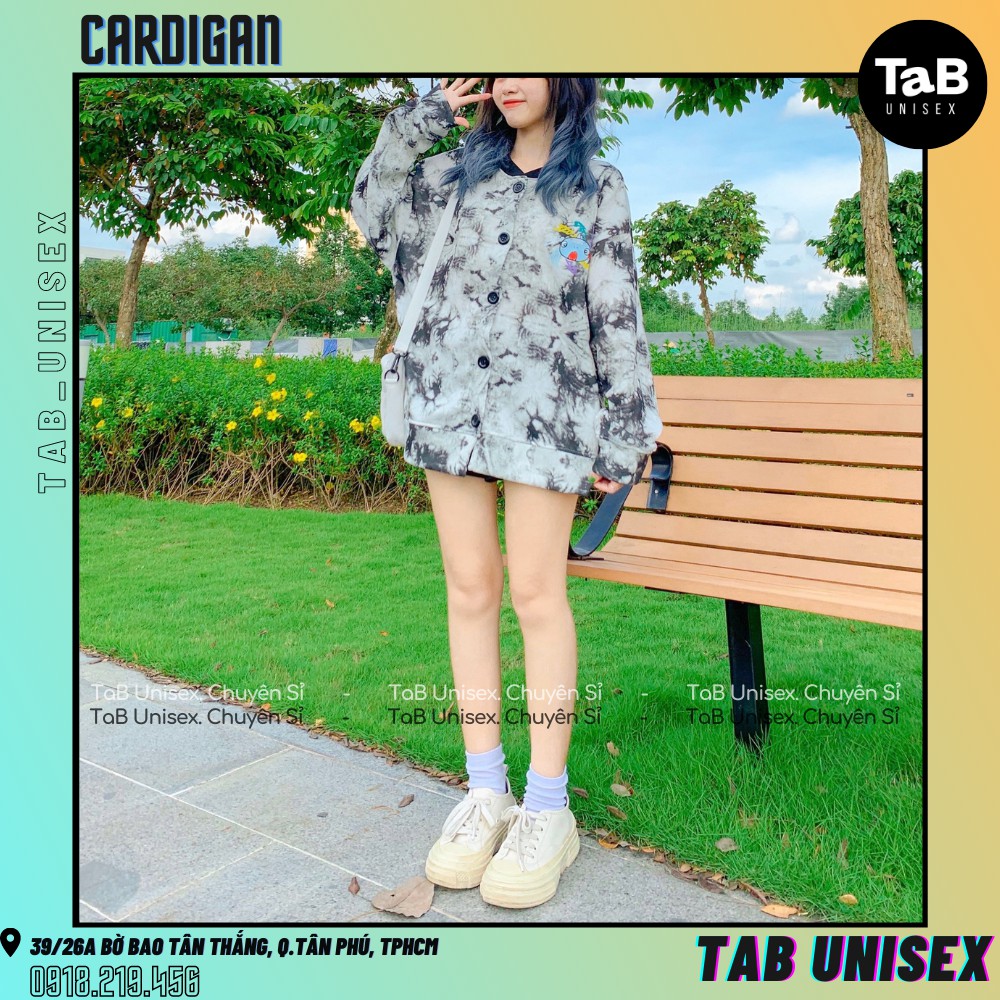 Áo khoác cardigan nữ form rộng dưới 80kg KL (Ảnh thật, chi tiết) - TAB UNISEX