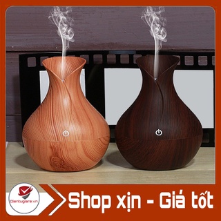 Máy Phun Sương Tinh Dầu Tạo Độ Ẩm Tulip - Máy Khuếch Tán Tinh Dầu Tulip Hình Lọ Đẹp Vân Gỗ