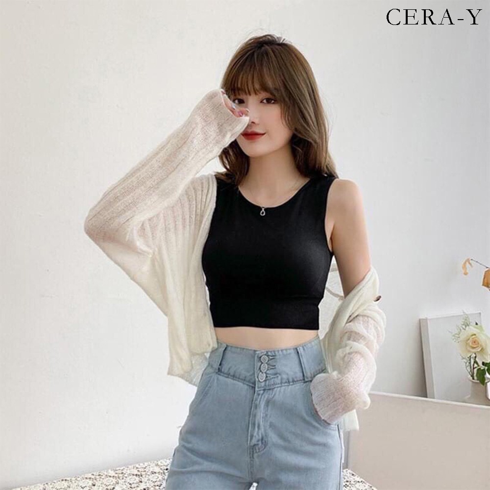 Áo bra croptop CERA-Y màu đen CRA026